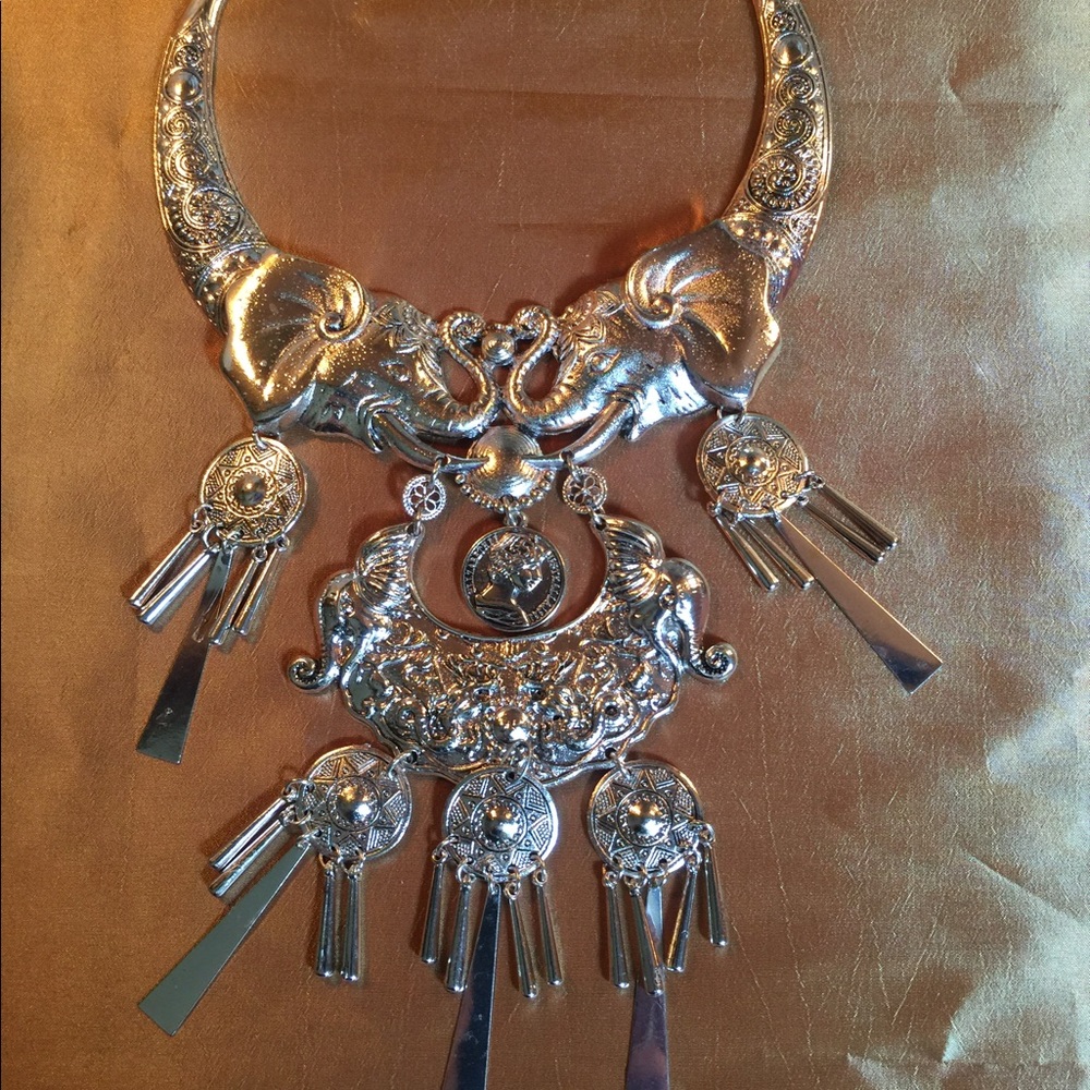 Vintage Elephant Statement necklace.