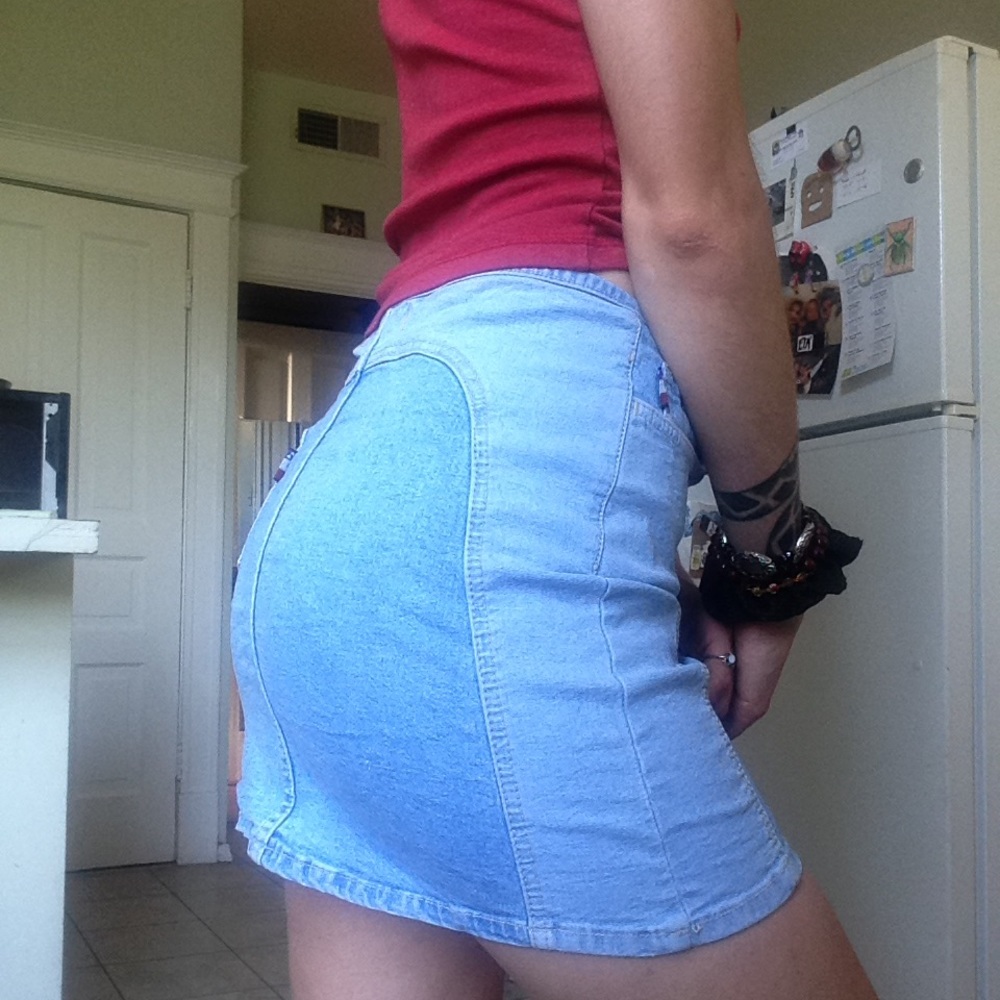 Two Tone Mini Skirt