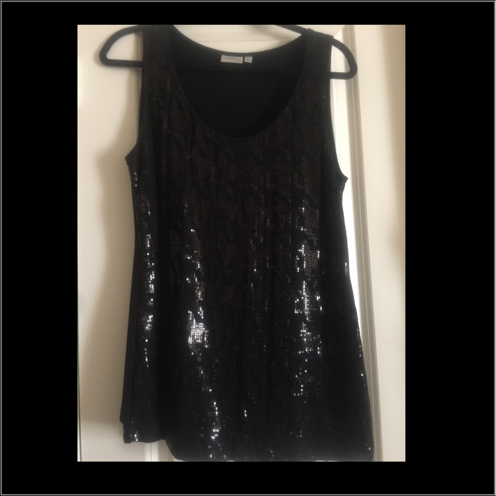 AK Black Sequin Tank