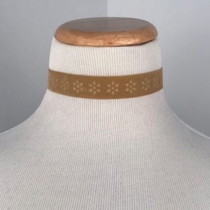 Tan Eyelet Choker