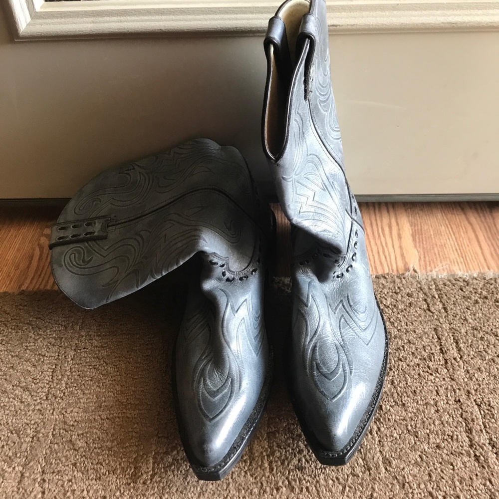 Genuine leather mens cowboy boots