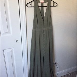 Olive green maxi dress