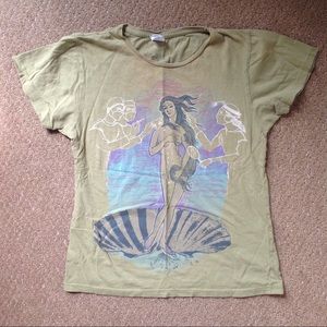 Threadless birth of Venus feminist T-shirt