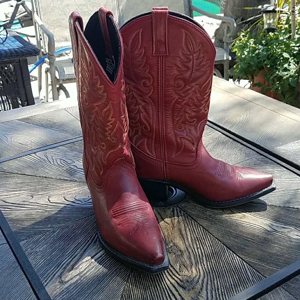 Laredo Womens Red All Leather Madison