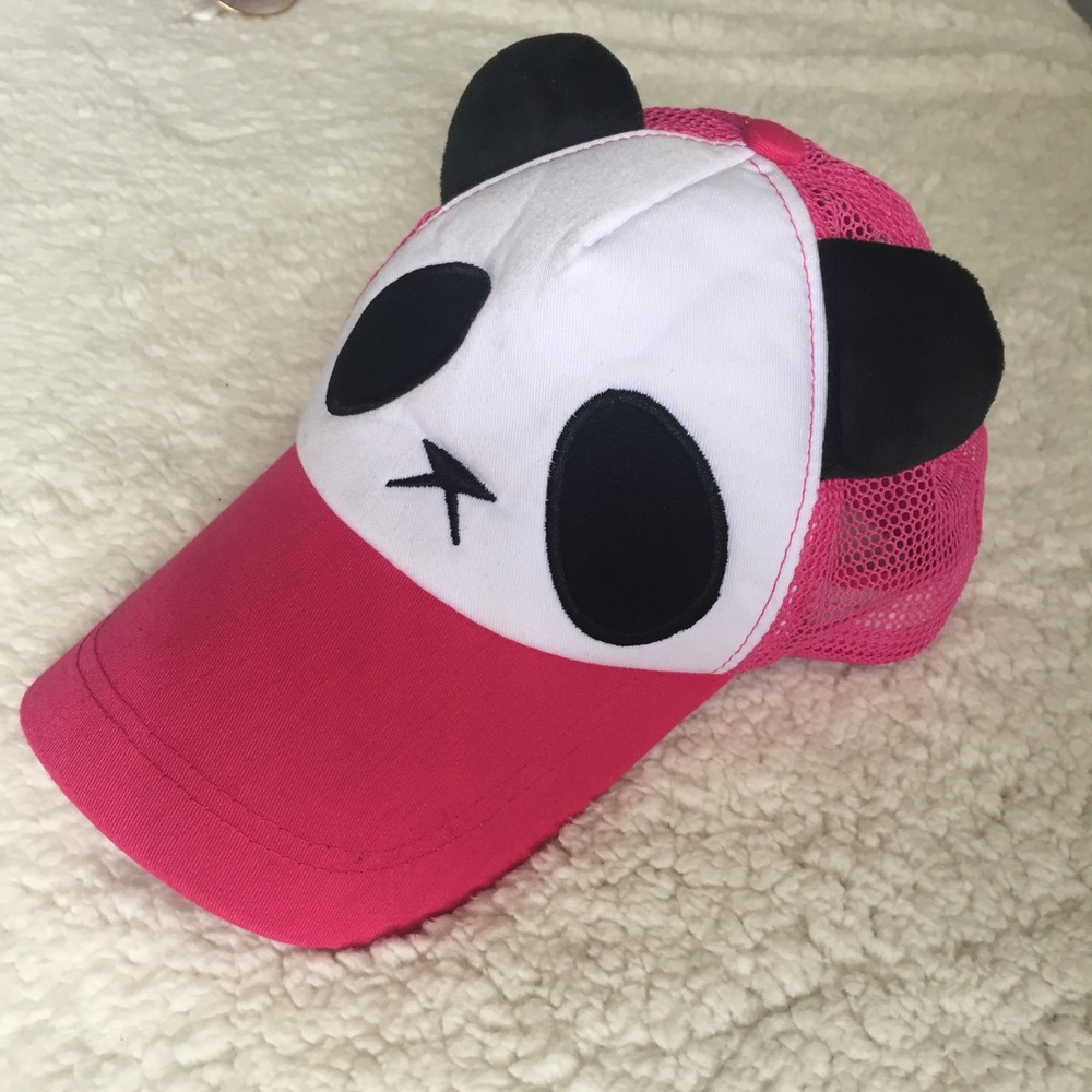 Cute pink panda baseball cap summer hat