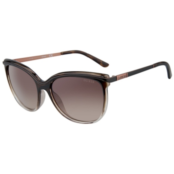 Guess Classic Cat Eye Brown Havana Sunglasses - Picture 2 of 4