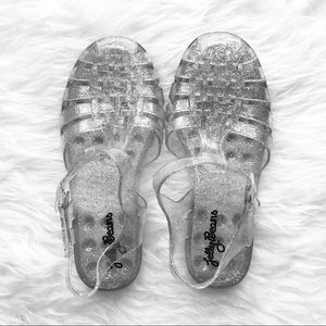 Clear Glitter Jelly Sandals