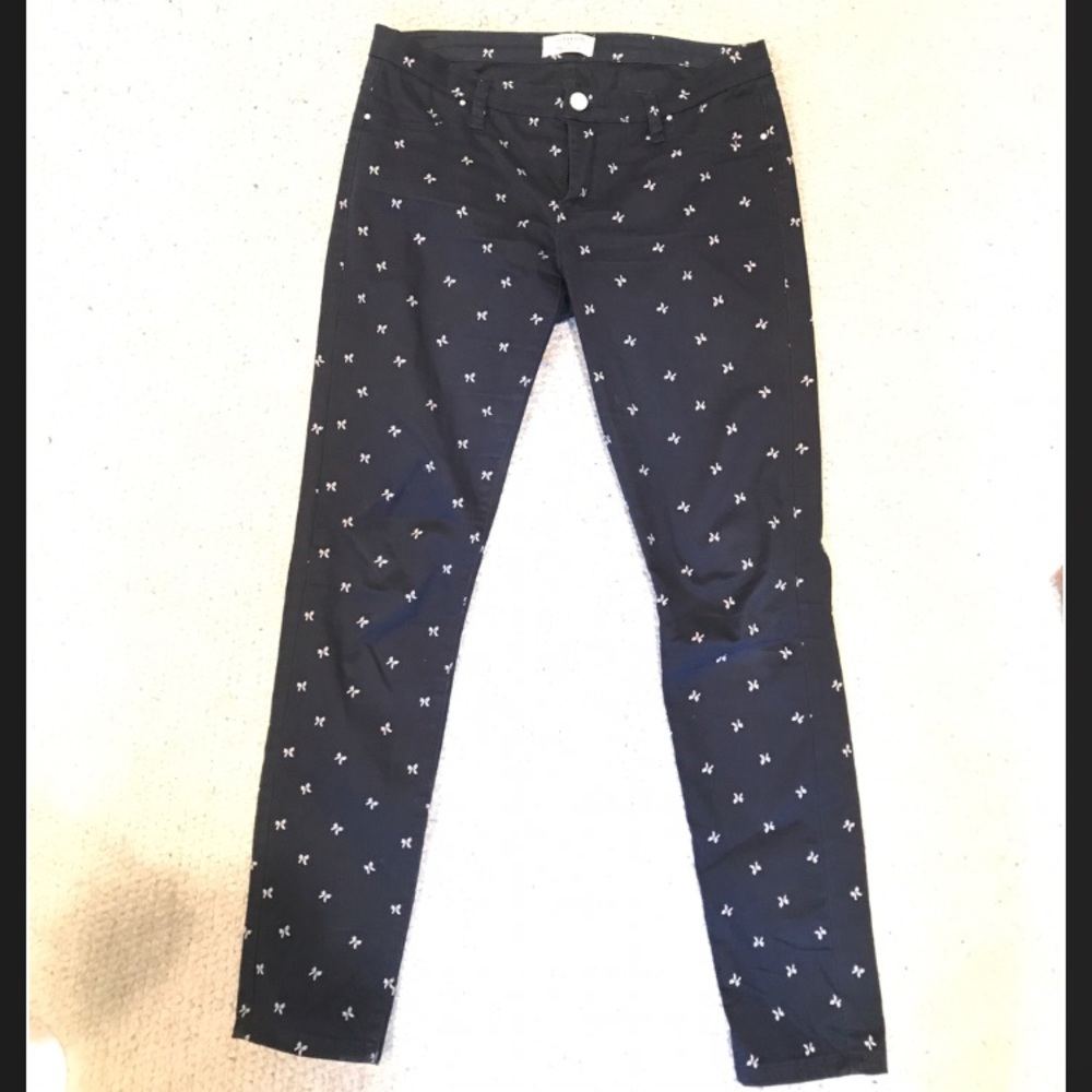 [BLANKNYC] x Madewell: Skinny Pants w/ Bow Print