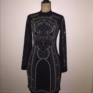 Black Rhinestone Party Dress