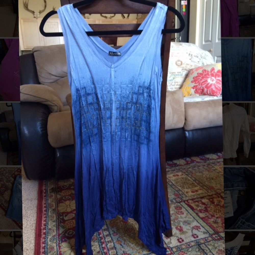 Vocal Ombré Tank Tunic Shirt