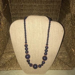 Banana republic blue and orange round beads