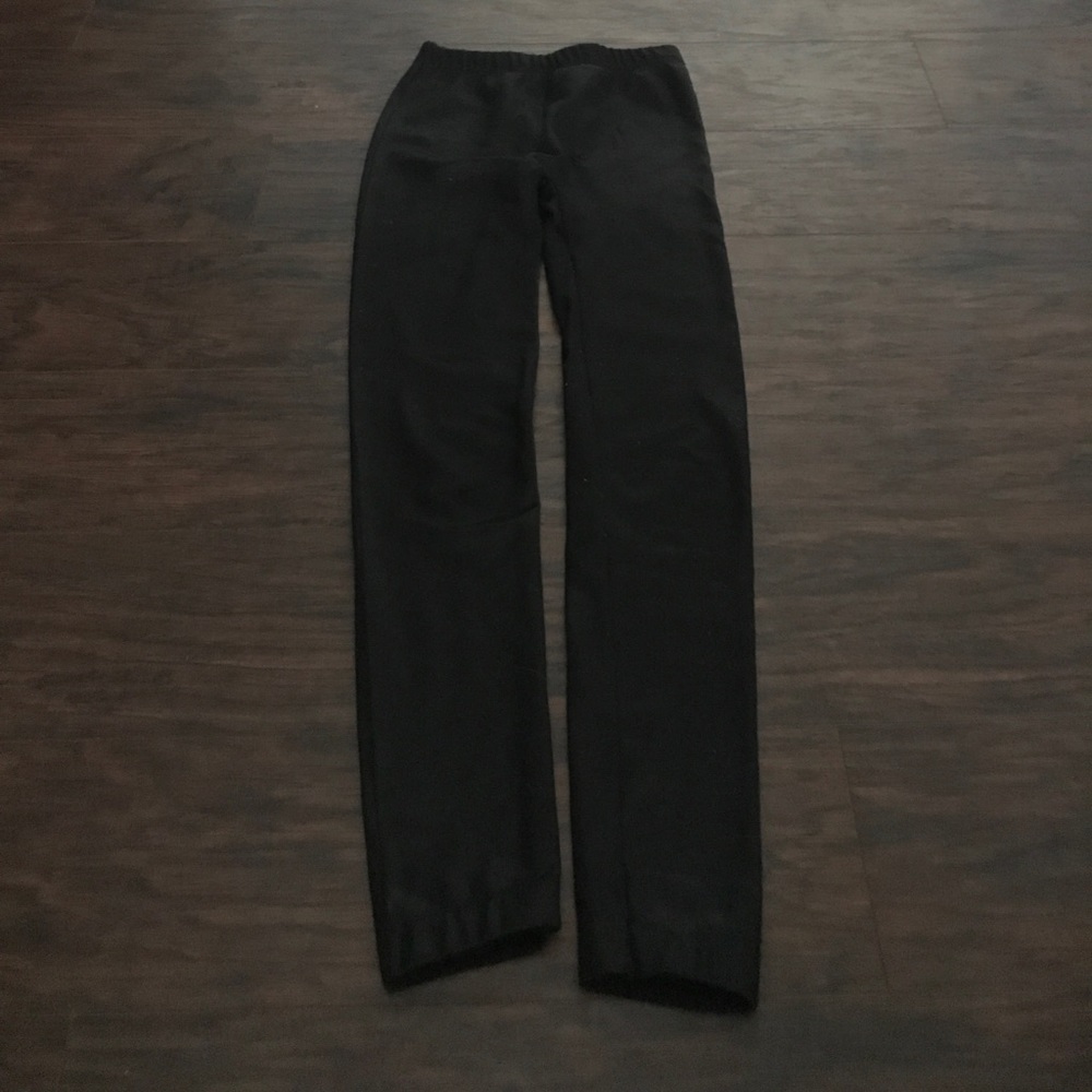 Silk black leggings