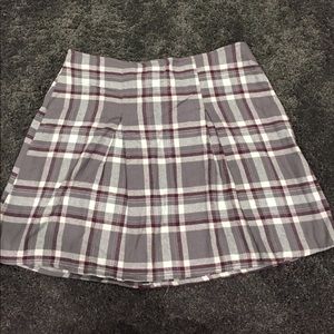 Sorad plaid semi pleated mini skirt