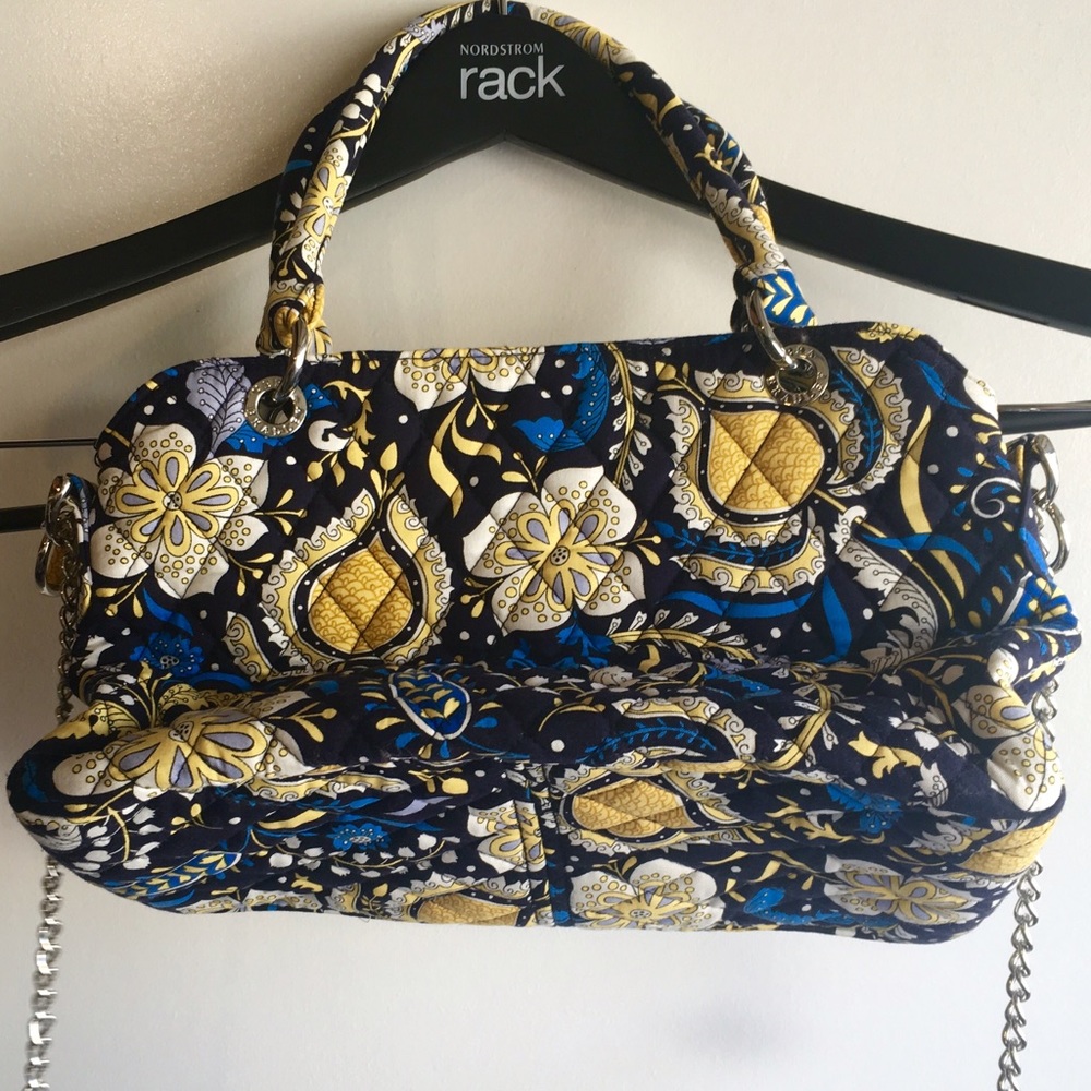 New Vera Bradley boho blue yellow floral bag