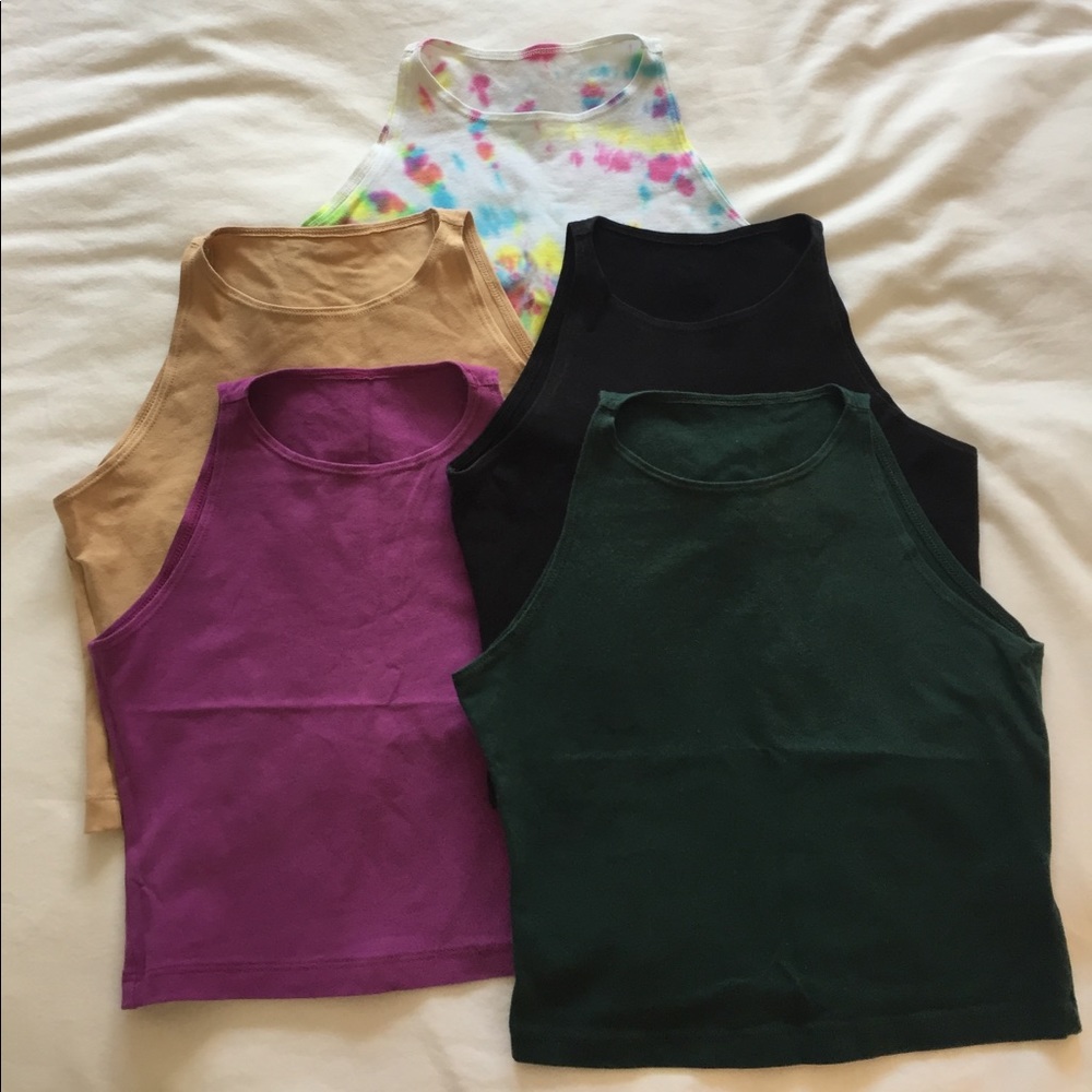 American Apparel Cropped Top Medium Green