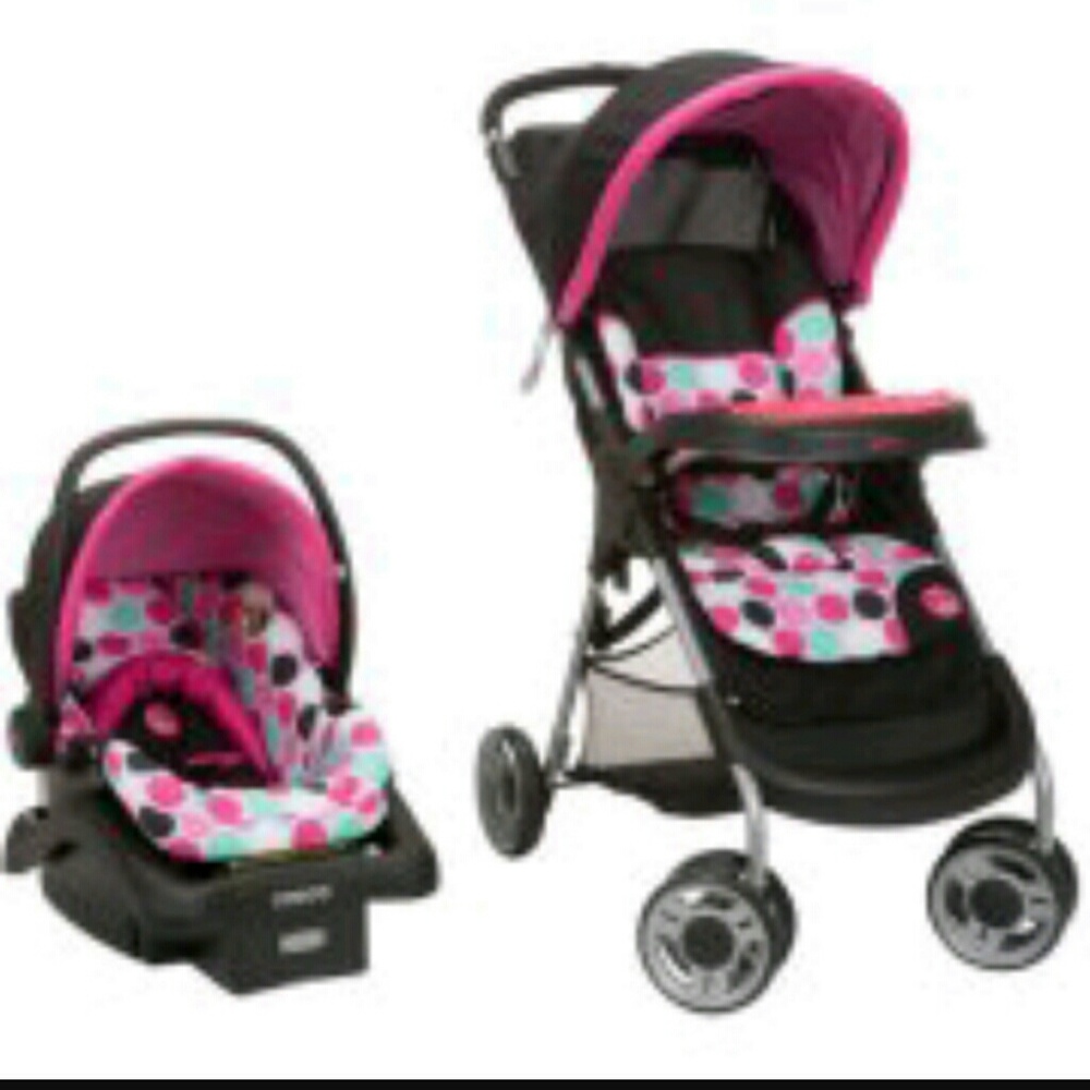 Minnie mouse stroller and car seat
