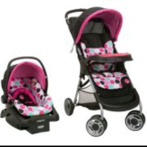 Minnie mouse stroller and car seat