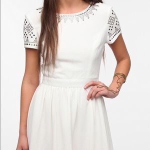 Studded white babydoll dress from Staring at Stars