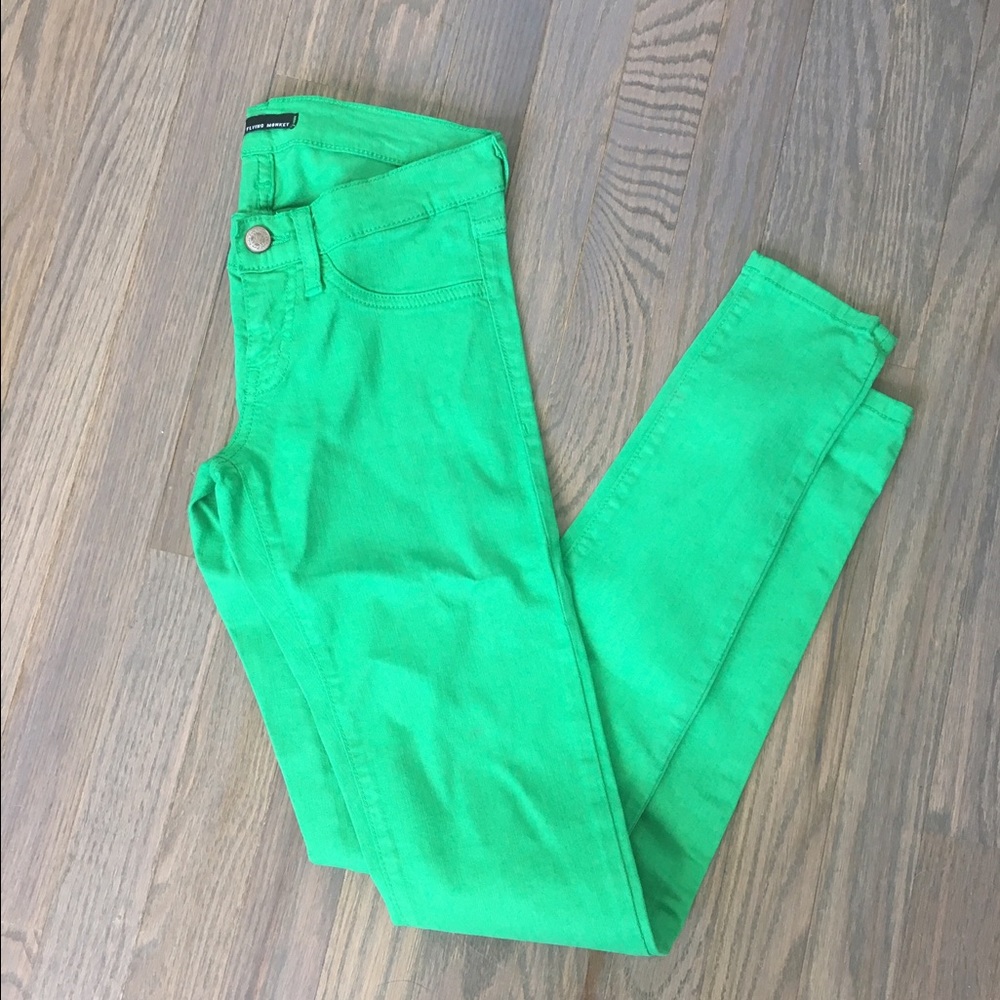 Flying Monkey Green Skinny Jeans