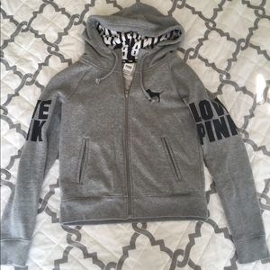 Pink Victoria Secret Gray Sweatshirt
