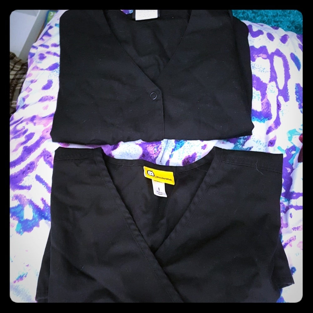 Black scrubs 2 outfits, S, XS, shirts, bottoms