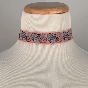 Pink Paisley Choker