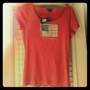 Ralph Lauren red t-shirt with flag NWT