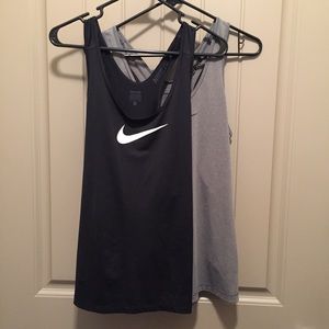 Two Nike Pro Tank Tops