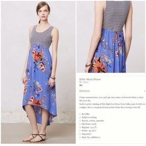 Anthropologie Lilka Zelie floral maxi dress