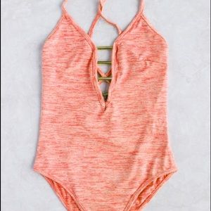 Pink ladder one piece