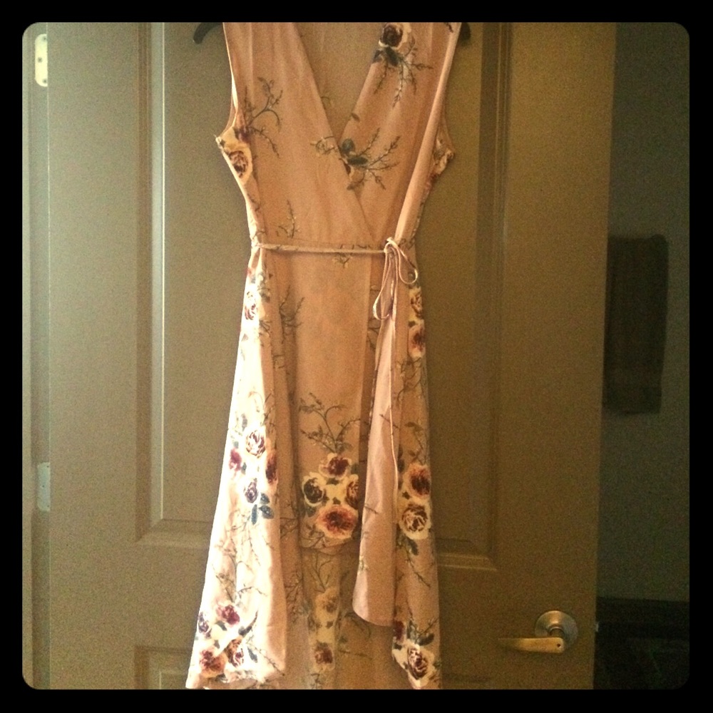 Flowered Wrap Dress