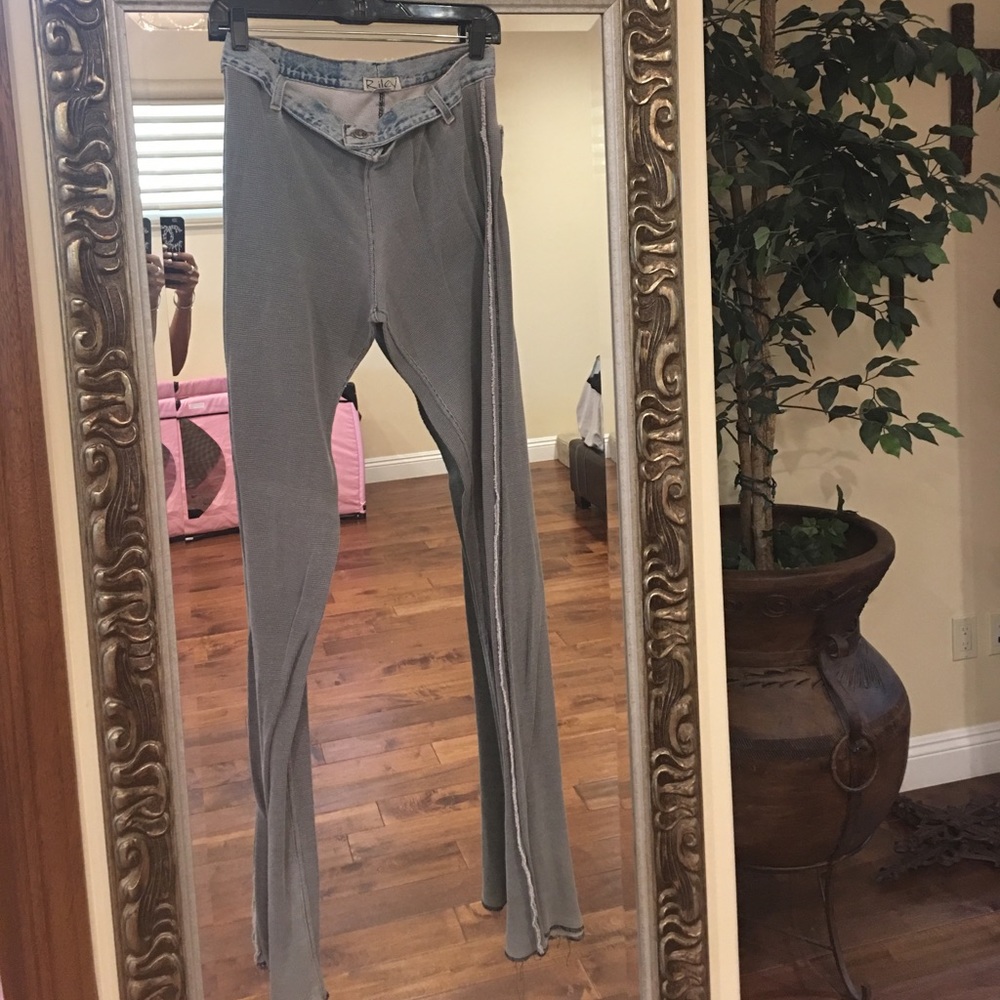 Riley Sweats, jean waist/pockets, bell bottom