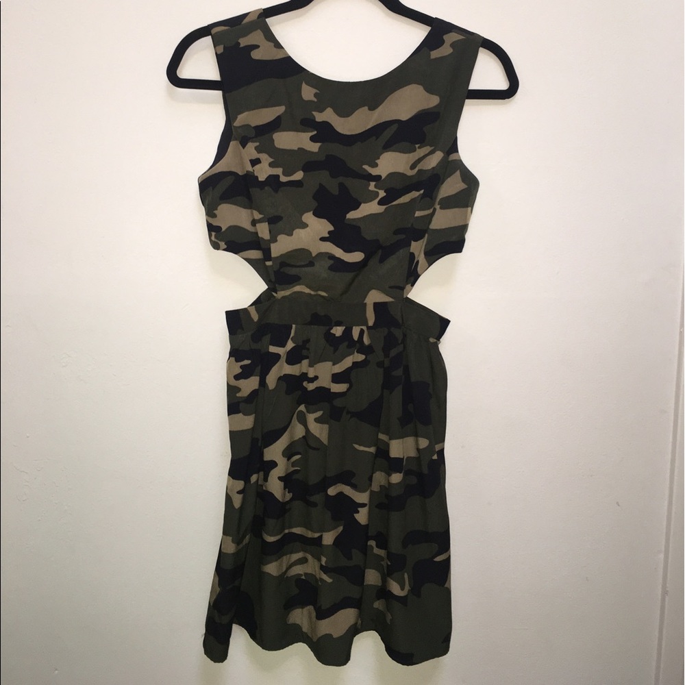 Army print dress