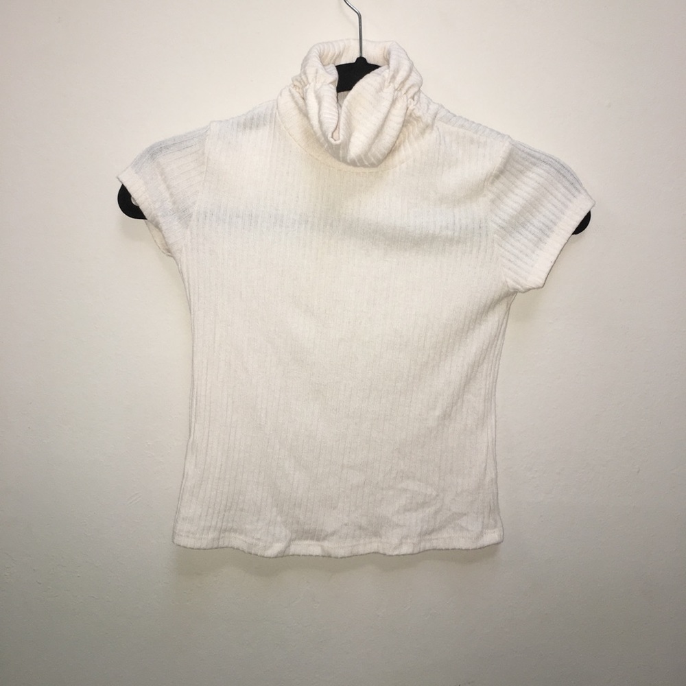 High neck cropped shirt