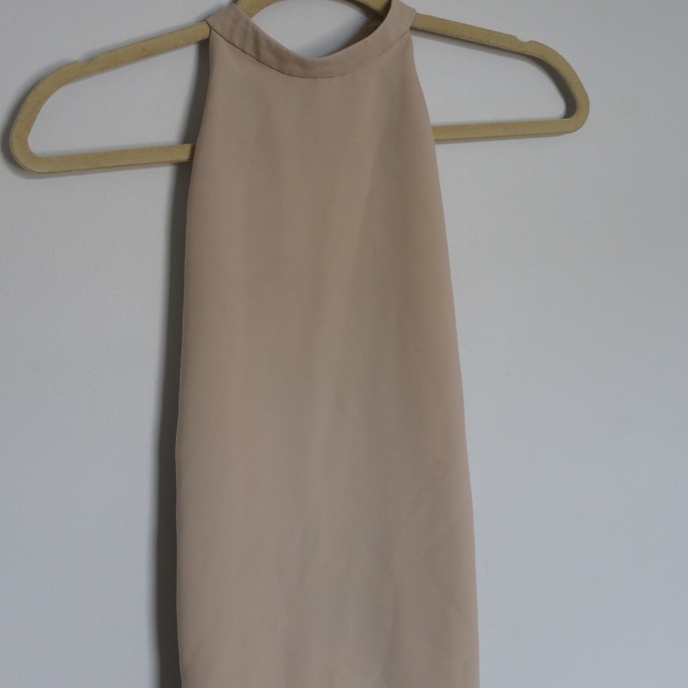 Tan Halter/High Neck Tank