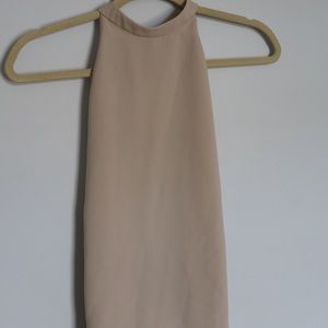 Tan Halter/High Neck Tank