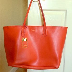 Ralph Lauren large leather tote bag