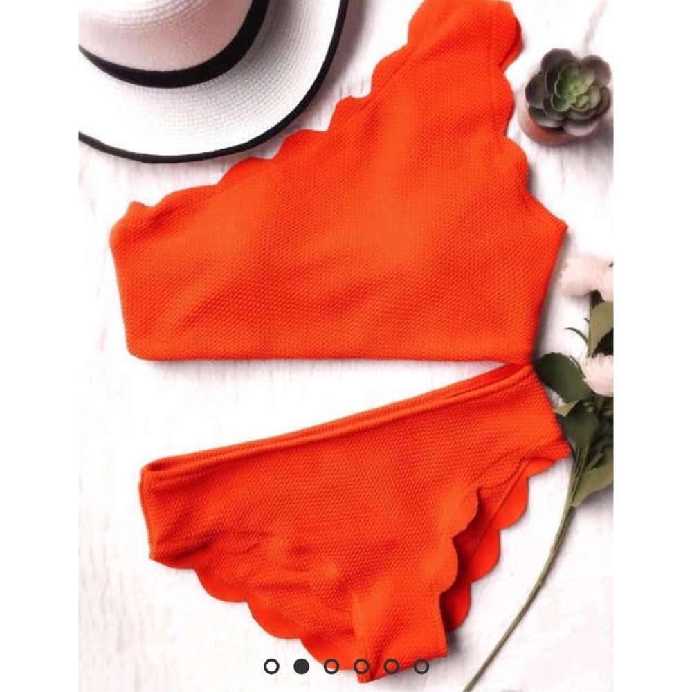Orange scalloped bikini from Zaful