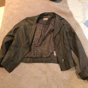 faux leather jacket