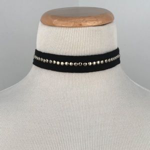 Black Silver Studded Choker