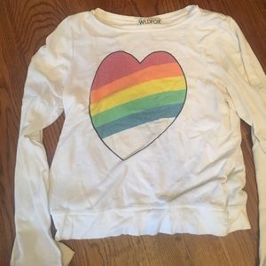 Wildfox sweatshirt with rainbow heart