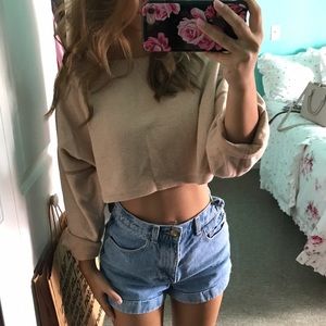American Apparel Reversible Crop Sweater