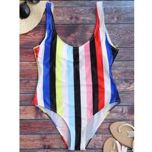 🆕NWT!! 🌈Rainbow Stripes One-Piece Swimsuit