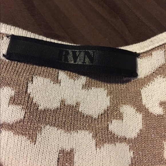 RVN White & Gold Leopard Fit and Flare Dress - L - Picture 4 of 4