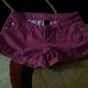 Purple shorts stretch