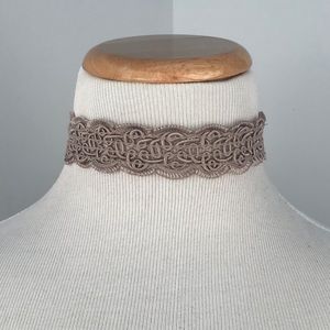 Taupe Crochet Choker