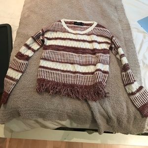 red and white sweater