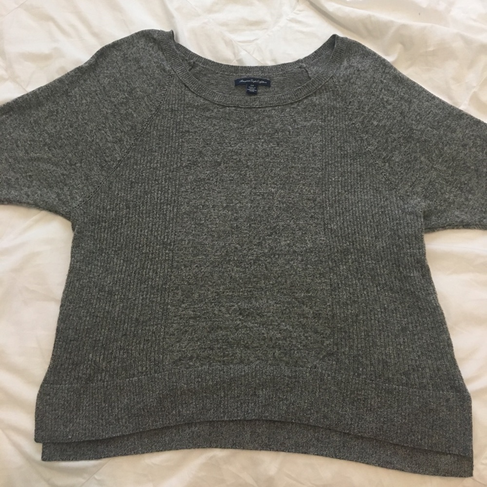 Light gray cropped sweater