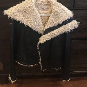 Rachel Roy Black leather jacket, size medium