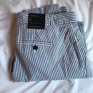 Banana republic seersucker hampton pant.